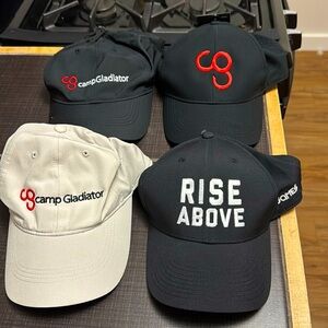 Camp Gladiator caps bundle .. all can be sold seperate as well. All unisex